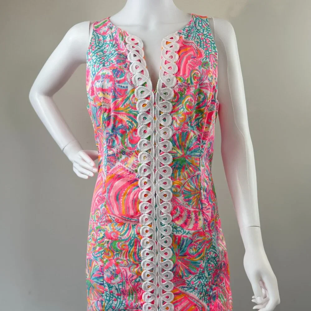 Lilly Pulitzer Sundress with White Scallop Trim - Picture 3 of 8